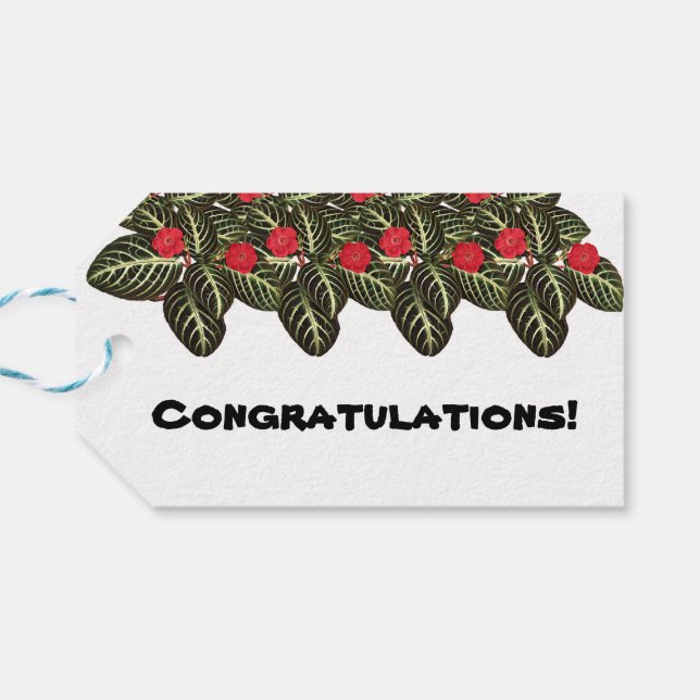 Étiquettes-cadeau coleção Flores do Brasil capuchinha,  (Dos Horizontal)