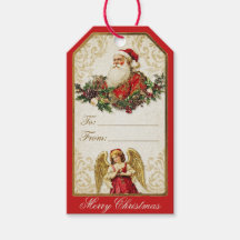 Collage de Noël élégant ivoire et rouge victorien