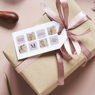 Étiquettes-cadeau Collage Photo & Meilleure Grand-Mère Jamais Meille