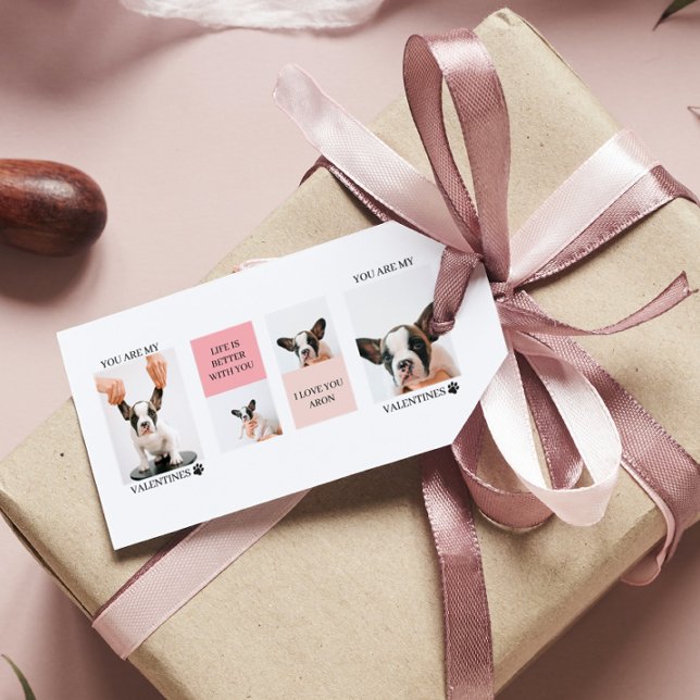 Étiquettes-cadeau Collage photos de chiens | Le chien est mes valent (Créateur téléchargé)