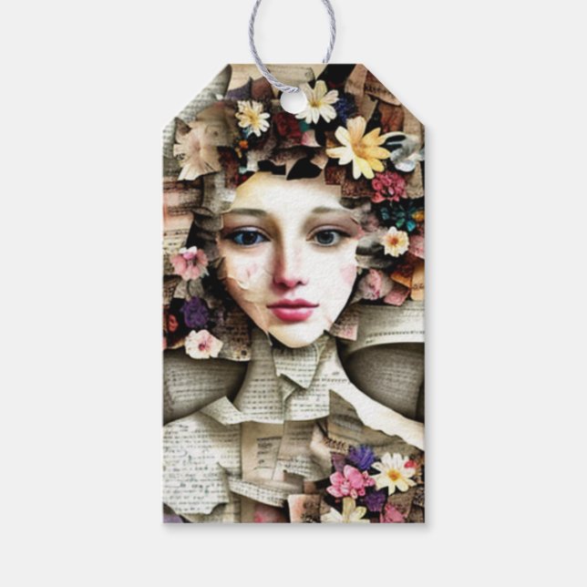 Étiquettes-cadeau Collage | Un cadeau pour vous aller et venir (Devant)