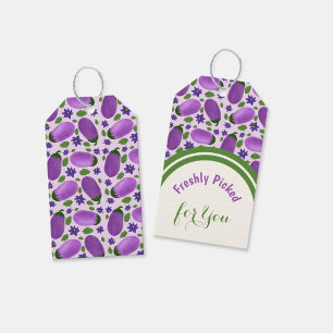 Étiquettes-cadeau Collection Blush & Bloom Aubergine – Lilas Doux