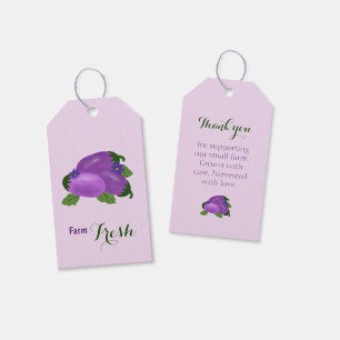 Étiquettes-cadeau Collection Blush & Bloom Aubergine – Lilas Doux