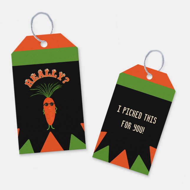 Étiquettes-cadeau Collection de carottes cool (Créateur téléchargé)