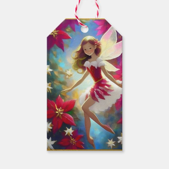 Étiquettes-cadeau Collection de fées de Noël - Cheveux de gingembre  (Devant)