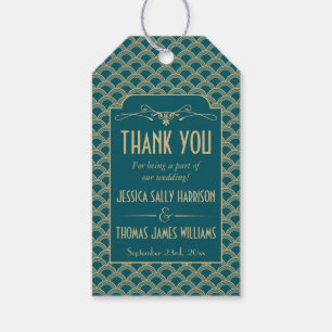 Étiquettes-cadeau Collection de Mariages Art Déco Gatsby vintage des