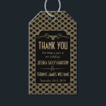 Étiquettes-cadeau Collection de Mariages Art Déco Gatsby vintage des<br><div class="desc">Say thank you in style with these vintage style wedding favor tags. The design is easy to personalize with your own wording and your family and friends will be thrilled when they see this fabulous tags. Matching wedding items can be found in the collection.</div>
