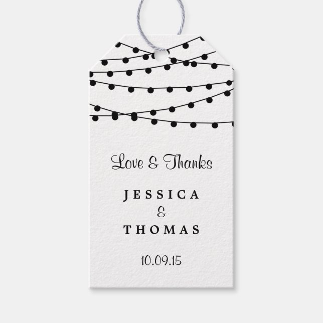 Étiquettes-cadeau Collection de Mariages Rustic Kraft (Devant)