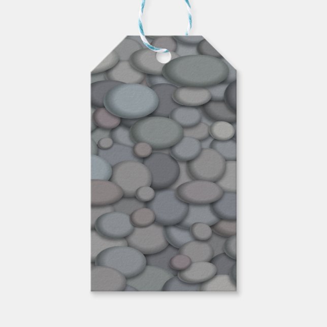 Étiquettes-cadeau Colorée River Rock Pebbles Art (Devant)