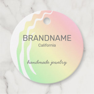 Étiquettes Cadeau Colour Gradient Ombre Business Logo Marque personn