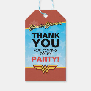 Étiquettes-cadeau Comics DC Wonder Woman Anniversaire