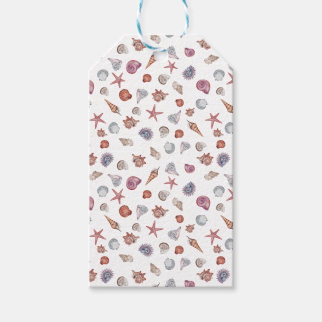 Étiquettes-cadeau Composition de aquarelle sous-marine Série Design  (Devant)