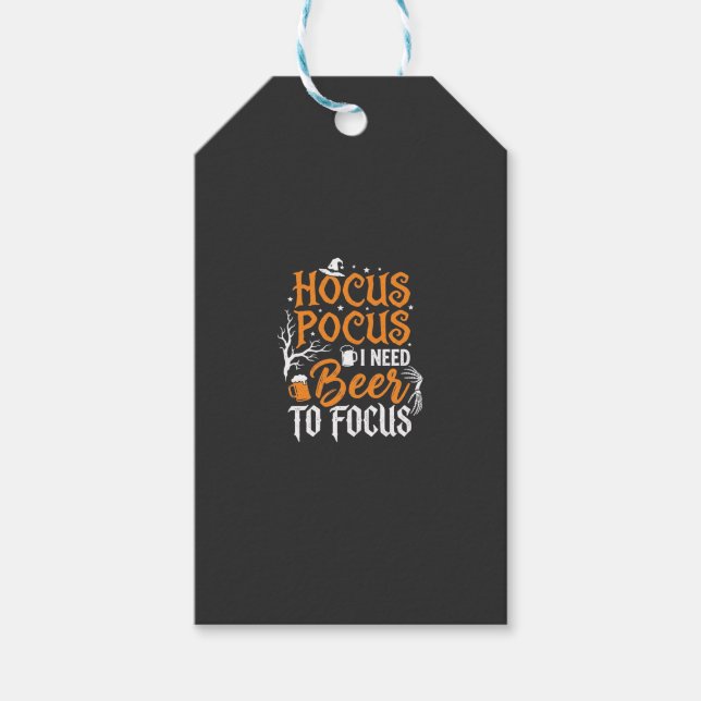 Étiquettes-cadeau Conception de bière Hocus Pocus Halloween_1 (Devant)