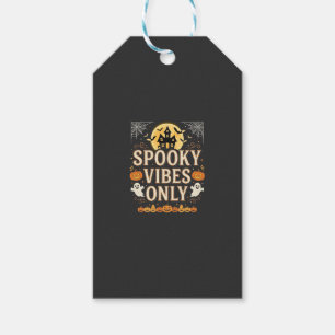 Étiquettes-cadeau Conception de château fantôme Halloween Vibes Somb