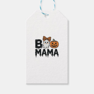 Étiquettes-cadeau Conception de chemise de maman fantôme Halloween c