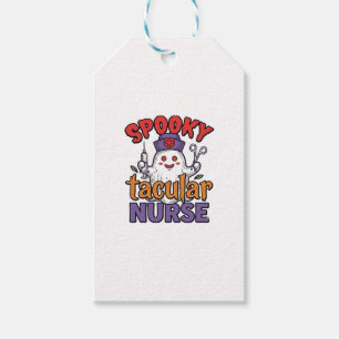 Étiquettes-cadeau Conception de chemise fantôme Halloween Infirmière