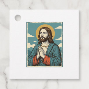 Étiquettes Cadeau Conception de chemise religieuse de Sauveur priant