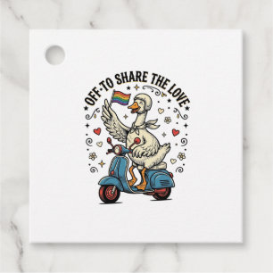 Étiquettes Cadeau Conception de chemise vintage Funny Goose Scooter