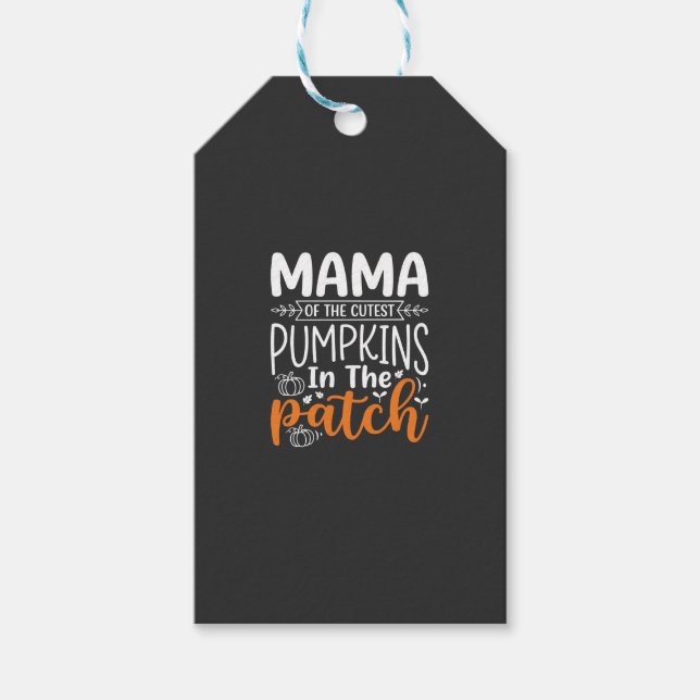 Étiquettes-cadeau Conception de Halloween Mama Pumpkins Patch_1 (Devant)