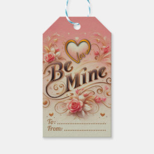 Étiquettes-cadeau Conception de la Saint-Valentin Sois Mienne avec C