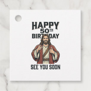 Étiquettes Cadeau Conception de l'humour religieux pour votre 50e an