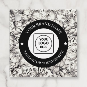 Étiquettes Cadeau Conception de logo personnalisé minimaliste de lig