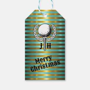Étiquettes-cadeau Conception de monogramme de golf élégant personnal