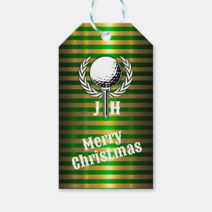 Étiquettes-cadeau Conception de monogramme de golf élégant personnal