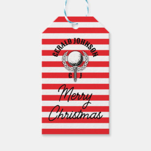 Étiquettes-cadeau Conception de monogramme de golf inversé élégant