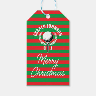 Étiquettes-cadeau Conception de monogramme de golf inversé élégant