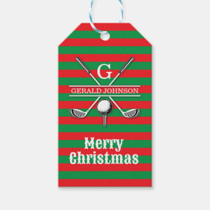 Étiquettes-cadeau Conception de monogramme de golf minimaliste éléga