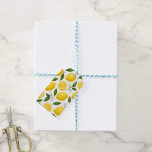 Étiquettes-cadeau Conception de motif citron 