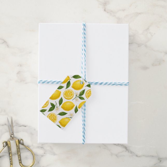 Étiquettes-cadeau Conception de motif citron  (Avec de laficelle)