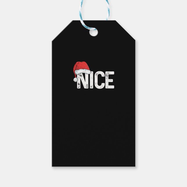 Étiquettes-cadeau Conception de Noël drôle de correspondance méchant (Devant)