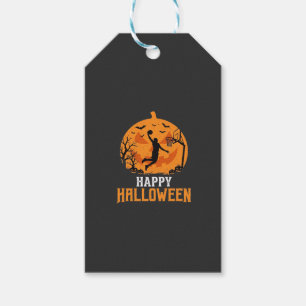 Étiquettes-cadeau Conception de panier de basketball Halloween Dunk 