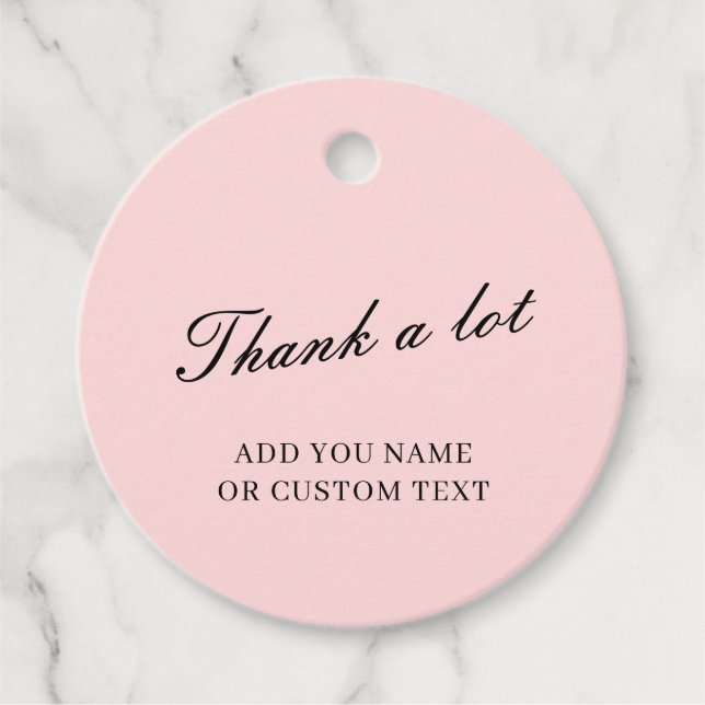 Étiquettes Cadeau Conception de remerciement rose poussiéreux (Devant)