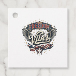 Étiquettes Cadeau Conception de T-Shirt Patriotique Vintage Vibes de