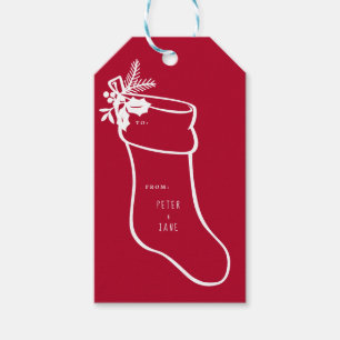 Étiquettes-cadeau Conception des bas de Noël