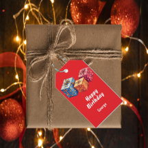Conception d'étiquette de boîtes cadeaux aquarelle