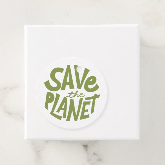 Étiquettes Cadeau Conception Éco Sauvegarde de la Planète (En situation)
