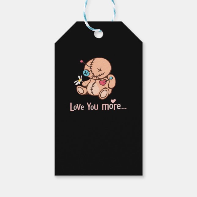 Étiquettes-cadeau Conception minimale de Je t'aime plus  (Devant)