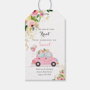 Étiquettes-cadeau Conduire par Baby shower Favoriser Tag Rose Floral