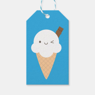Étiquettes-cadeau Cone de crème glacée Kawaii