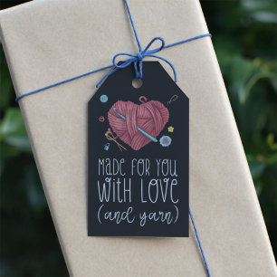 Étiquettes-cadeau Confectionné pour Vous avec Amour et Crochet en Fi