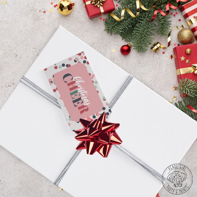 Étiquettes-cadeau Confettis de Joie de Noël (Créateur téléchargé)
