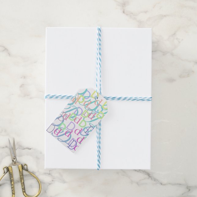 Étiquettes-cadeau Confettis en forme de lettre "D" (Avec de laficelle)