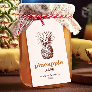 Étiquettes-cadeau Confit de ananas fait maison avec couleurs personn