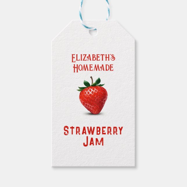 Étiquettes-cadeau Confiture de fraises (Devant)