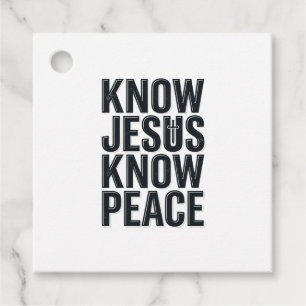 Étiquettes Cadeau Connaître Jésus Connaître la Paix Typographie Chré
