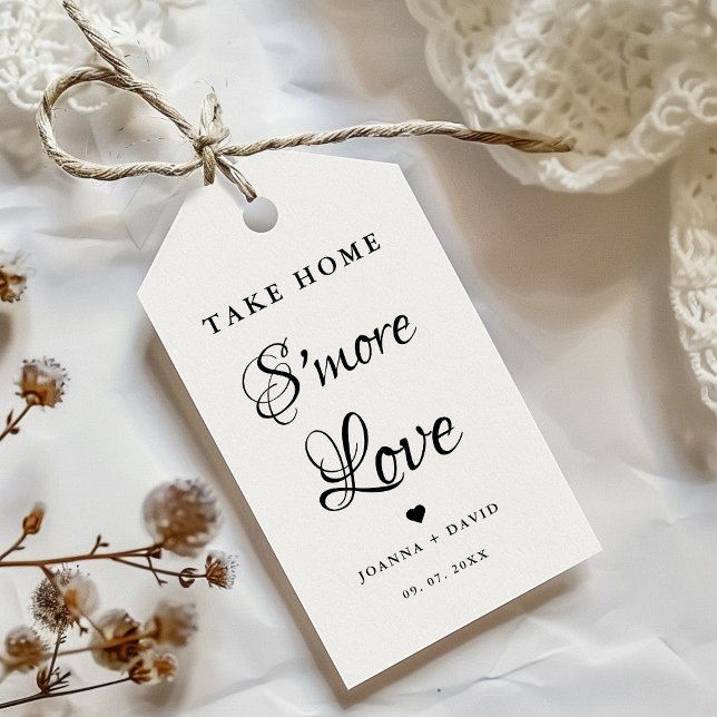 Étiquettes-cadeau Connexion Mariage S'more Love (Créateur téléchargé)